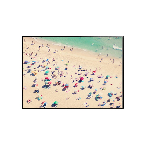 Ingrid Beddoes- 나자렛 비치(Nazare beach umbrellas) 100x70cm
