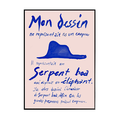 Poster&amp; - 보아뱀 (LePetitPrince-Bleu 50x70)